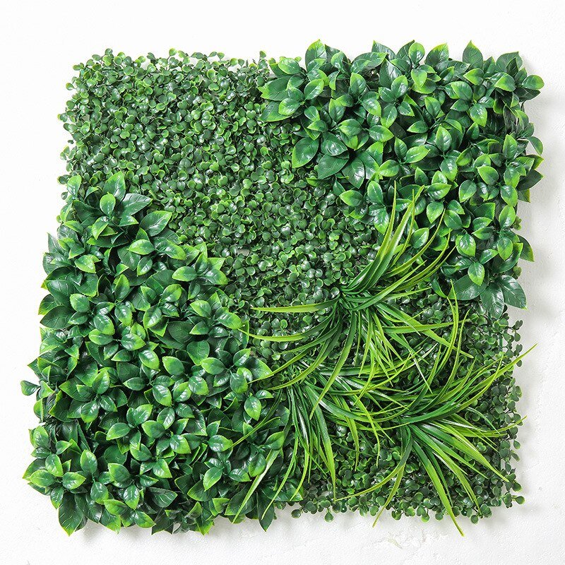 50*50cm Large Artificial Plants Lawn Plastic Wall Hanging Grass Wall Tropical Fake Eucalyptus Leaf For Home Garden Wedding Decor 3