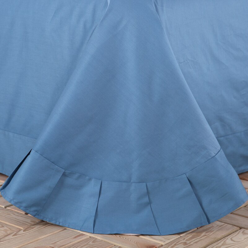 Blue Grey 100%Cotton Bed sheet set Duvet Cover Twin Queen/King Size Bedding sets Adults Kids Fitted sheet Bed set linge de lit 3
