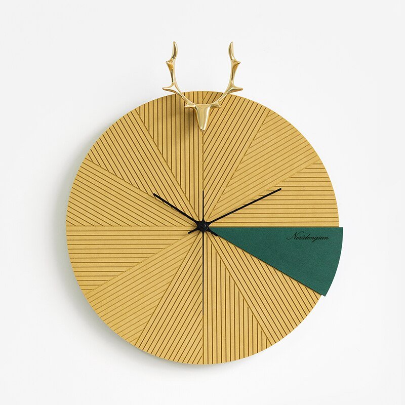 Nixie Deer Head Wall Clock Modern Design Wood Nordic Large Gold Watches Clocks Metal Electronic Mechanism Wall Decor XF20YH 4