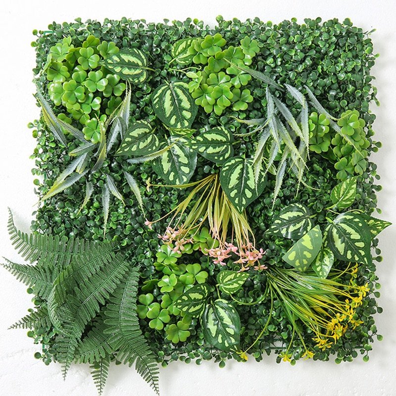 50*50cm Large Artificial Plants Lawn Plastic Wall Hanging Grass Wall Tropical Fake Eucalyptus Leaf For Home Garden Wedding Decor 1