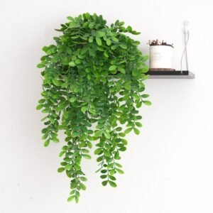 70cm Wall Hanging Plants Artificial Vines Fake Locust Leafs Rattan Plastic Jujube Tree Branch For Home Garden Outdoor Room Decor 1