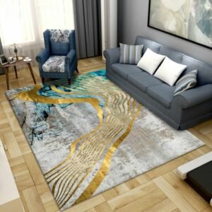 Living Room Bedroom Luxury Large Area Rug Modern Abstract Minimalist Marble Pattern Carpet Home Non-slip Anti-fouling Entry Mat 1