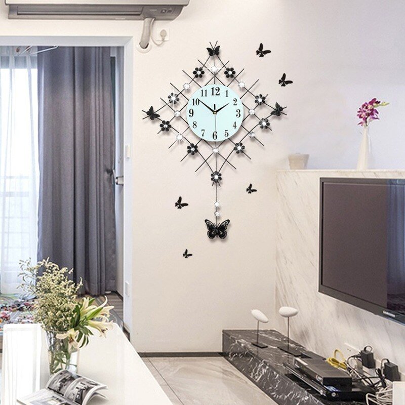 Modern Bedroom Arabic Wall Clock Decor Luxury Design Quiet Wall Clock Metal Creative Reloj De Pared Wall Clock Free Shiping 6