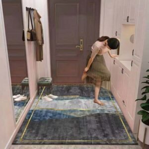 Modern Minimalist Living Room Carpet Geometric Printing Entrance Door Mat Nordic Style Kitchen Non-slip Mats Home Decorative Rug 1