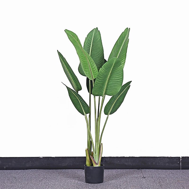 120-200cm Large Artificial Banana Tree Tropical Fake Plants Palm Leafs Monstera Green Plastic Jungle Plant for Home Office Decor 3