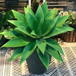 45cm Tropical Plants Large Artificial Palm Tree Fake Air Grass Plastic Agave Potted Tree Branches For Home Balcony Floor Decor 1