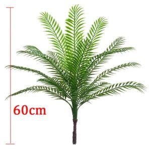 60cm 16 Heads Tropical Artificial Palm Plants Large Monstera Tree Leaves Fake Cycas Tree Plastic Palm Foliage  for Home Garden 1