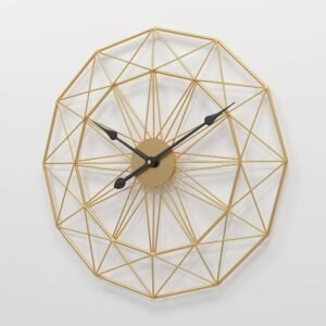 Luxury Vintage Round Wall Clock Modern Design Metal Gold Large Wall Clock Living Room Silent Reloj De Pared Home Decor LL50WC 1