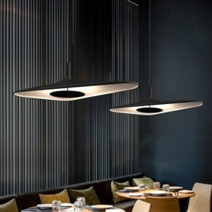 Italian Designer Restaurant Led Black Chandelier For Dining Room Coffee Shop Ceiling Lamp Creative Decorative Art Lighting 1