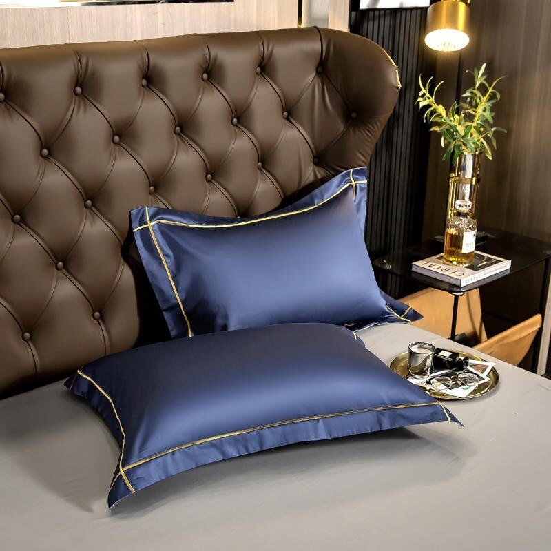 100%Cotton Blue Duvet Cover Set Zipper Closure Ultra Soft Durable Simple Bedding set 1 Bed Sheet 2 Pillowcases Queen/King 4Pcs 5