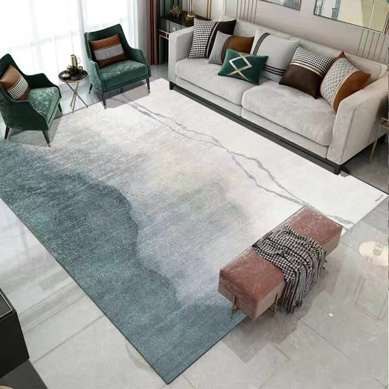 Nordic Light Luxury Carpet Home Living Room Sofa Coffee Table Rug Room Black Gray Gradient Carpets Study Lounge Non-slip Rugs 1