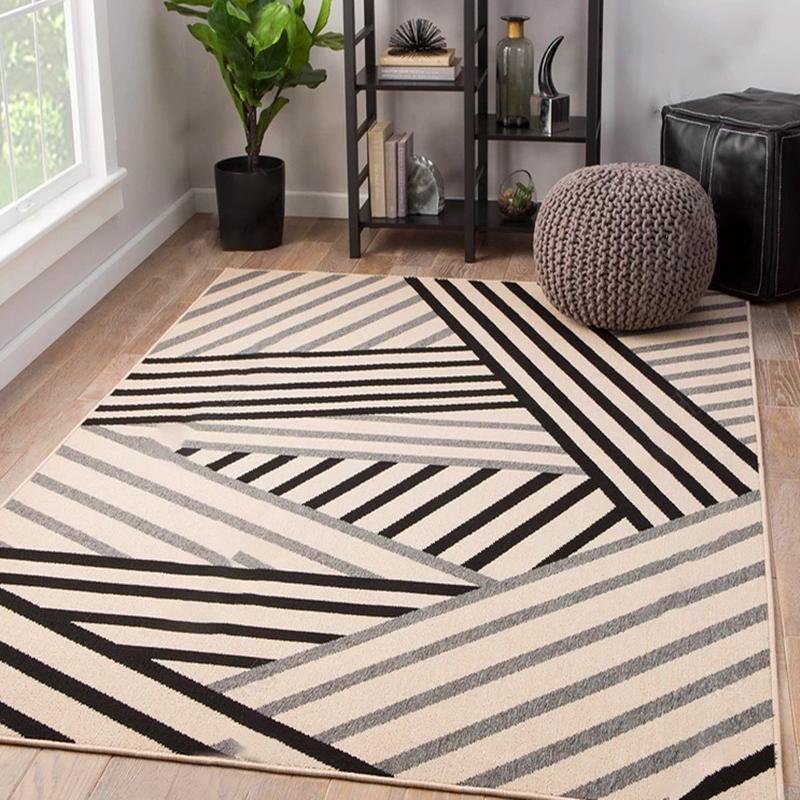 Geometric Printing Rug Living Room Bedroom Non-slip Carpets Nordic Modern Minimalist Carpet Bedside Mat Home Decoration Rugs 2