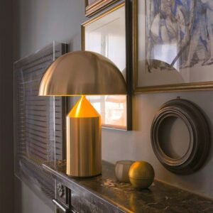 Nordic Black White Gold Mushroom Table Lamp for Desk Living Dining Room Bedroom Bedside Metal LED Desktop Decoration Lighting 1