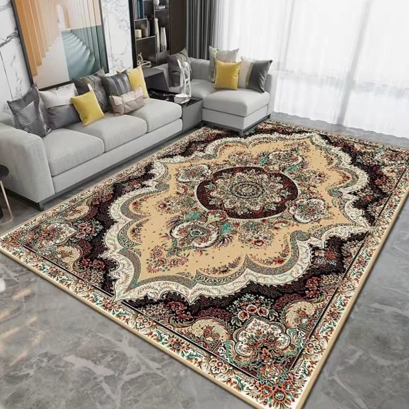 Nordic Minimalist Modern Carpet Moroccan Geometric Printing Carpets Living Room Non-slip Rugs Coffee Table Rectangular Floor Mat 1