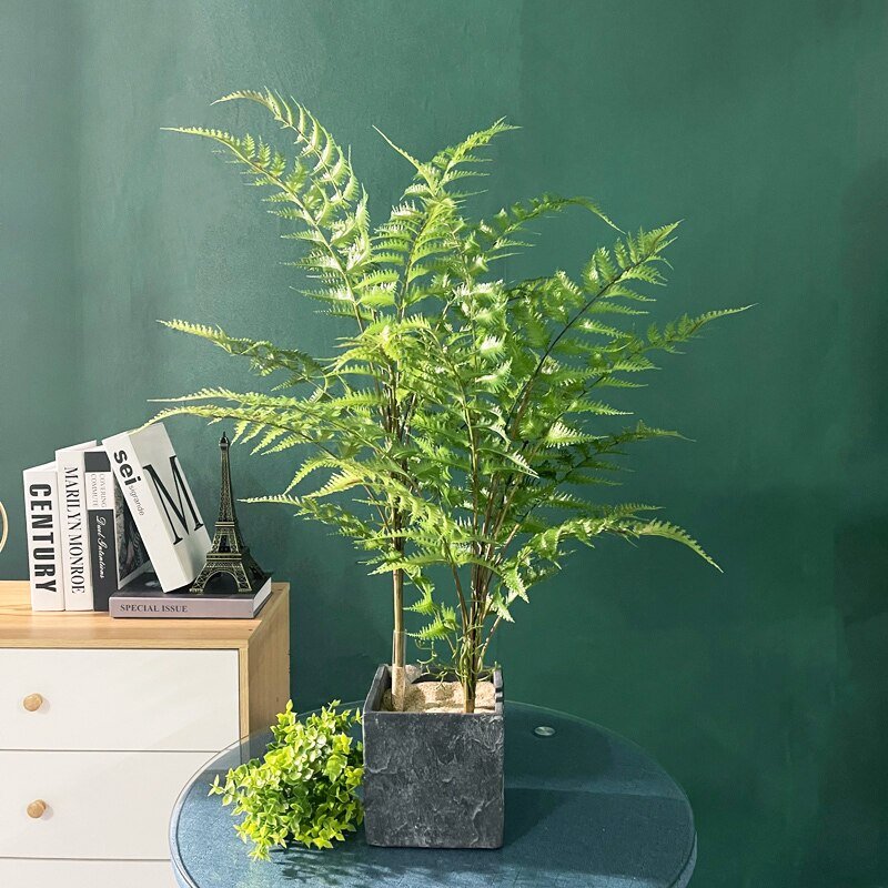70cm 14Heads Tropical Artificial Palm Plants Large Palm Tree Branch Plastic Persian Leaves Fake Monstera Foliage Jungle Grass 2