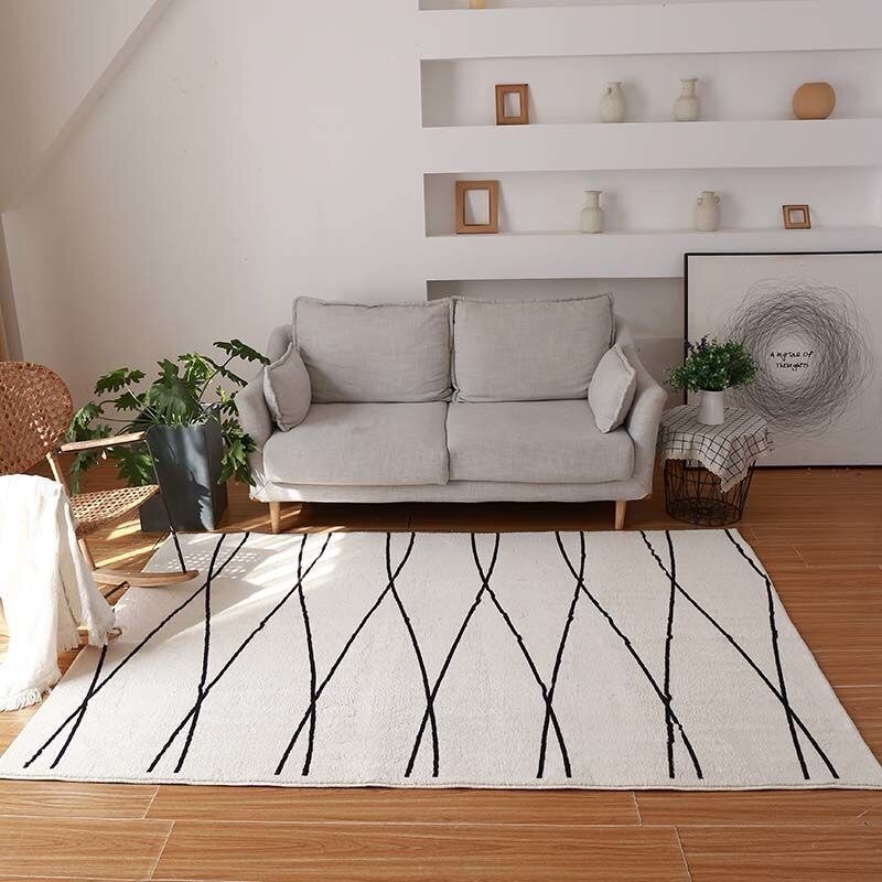 Moroccan Style Living Room Decoration Carpet Ins Simple Bedroom Bedside Soft Carpets Light Luxury Office Room Study Non-slip Rug 3