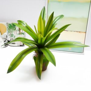 Large Artificial Plants Branch Tropical Cymbidium Leaves PU Air Plant Real Touch Agave Branch For Home Desk Wedding Floral Decor 1