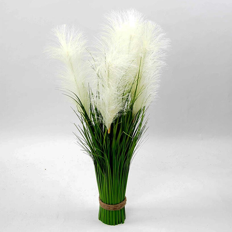 60cm 5Head Wedding Tree Large Artificial Plants Tropical Fake Reed Green Onion Grass Silk Foxtail Bulrush For Home Wedding Decor 6