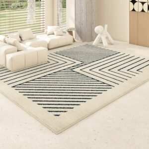 Simple Line Hotel Homestay Decoration Carpet Home Lounge Bay Window Rug Large Area Mat Fluffy Soft Study Cloakroom Non-slip Rugs 1