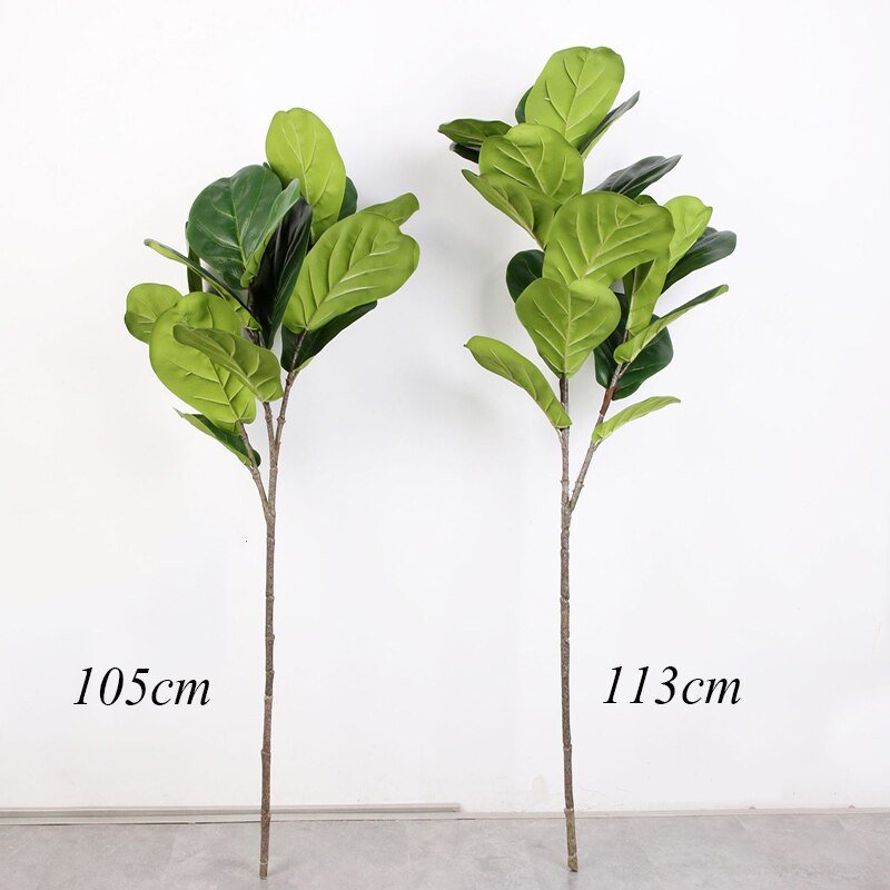 113cm Large Artificial Plants Branch Tropical Ficus Fake Banyan Tree Plastic Leaves Simulation Tree For Home Garden Decor 3