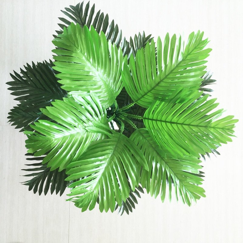 90cm 39 Leaves Artificial Palm Plants Large Tropical Tree Fake Monstera Branch Silk Palm Leafs Without Pot For Home Garden Decor 5