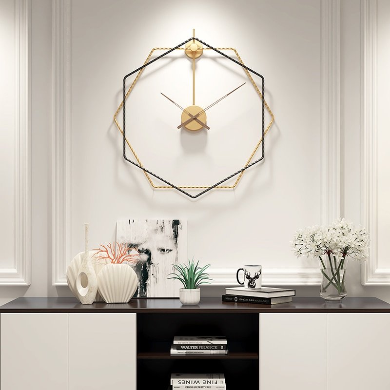 Luxury Nordic Wall Clock Modern Design Big Minimalist Living Room Wall Clock Gold Mute Simple Reloj De Pared Home DecorZP50WC 5