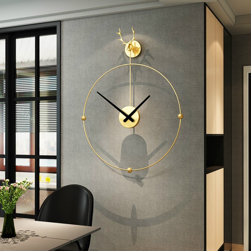 Big Nordic Wall Clock Luxury Modern Giant Design Minimalist Silent Wall Clock Mechanism Creative Living Room Wandklok Home Decor 2