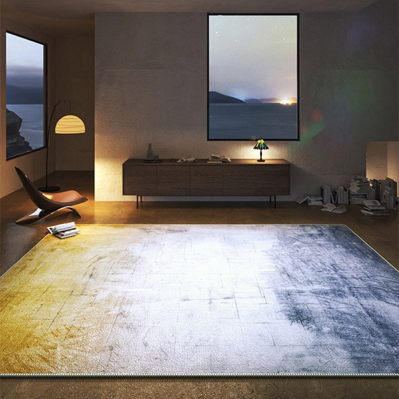 Nordic Modern Living Room Non-slip Carpet Light Luxury High-end Villa Decorative Carpets Retro Hotel Large Area Anti-dirty Rug 1