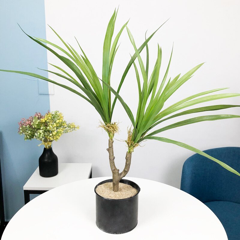 55+88cm Large Tropical Dracaena Tree Artificial Palm Plants Fake Tall Potted Tree Plastic Nordic Cycas  Leaves for Home Decor 3