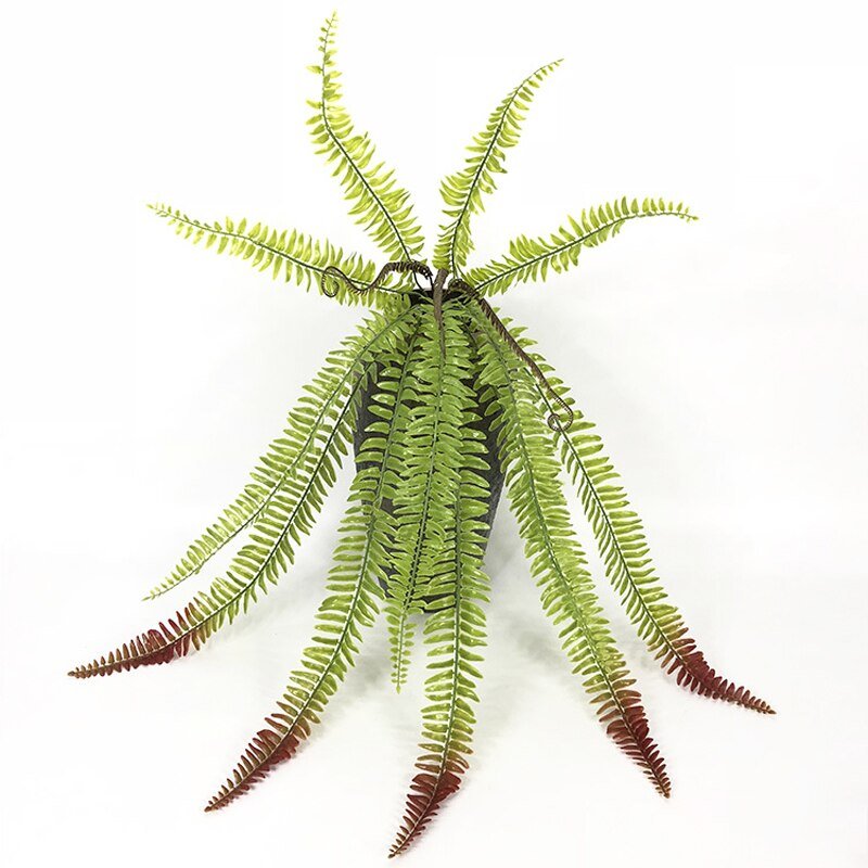 70cm 15 Heads Tropical Fern Leafs Large Artificial Tree Wall Hanging Plants Bouquet Fake Persian Leaves For Home Wedding Decor 3