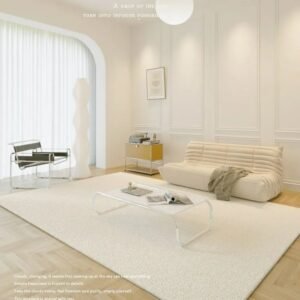 Light Luxury Solid Color Bedroom Decorative Carpet Living Room Sofa Thickened Carpets Balcony Study Office Soft Large Area Rugs 1