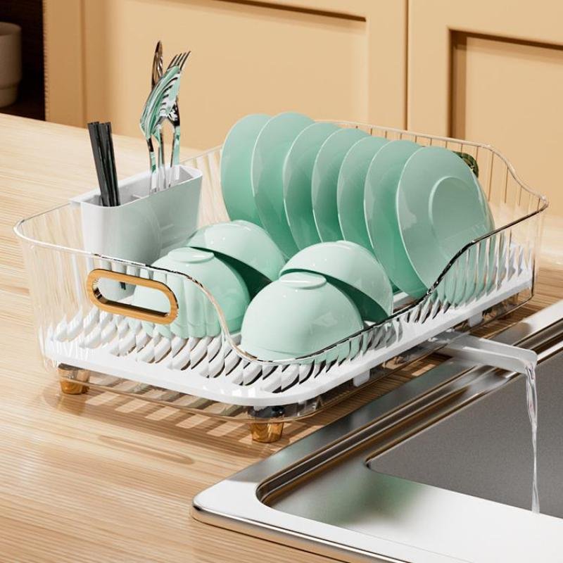2023 New Multi-function Kitchen Dish Drainer for Sink Tableware Drainboard Vegetable Fruits Cup Mug Dryer Rack Counter Organizer 1