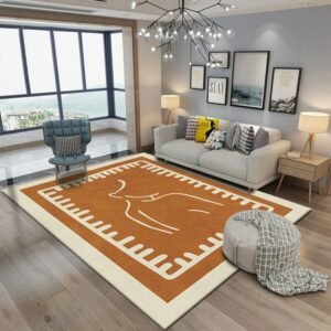 Minimalist Living Room Carpet Sofa Coffee Table Floor Mats Home Decoration Bedroom Bedside Rug Non-slip Dirt-resistant Porch Mat 1