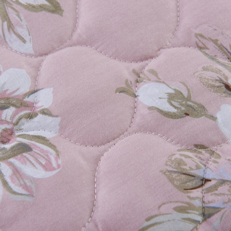 100%Cotton Duvet Cover Set with Quilted Bedspread Pillow shams 4/6Pcs Vintage Garden Flower Bedding set Coverlet Soft Breathable 4