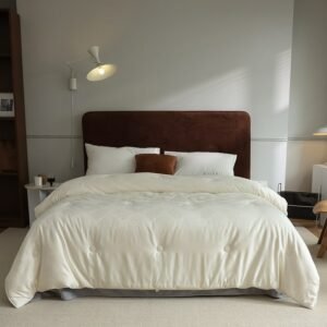 100% Bamboo Cool Comforter, Organic Fluffy and Soft Down Alternative Duvet Insert 200X233cm/220X240cm for Spring Autumn Summer 1