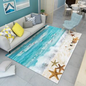Home Decoration 3D Ocean Carpet Bedroom Bedside Carpets Living Room Rug Coffee Table Mats Kitchen Anti-slip Dirt Resistant Rugs 1