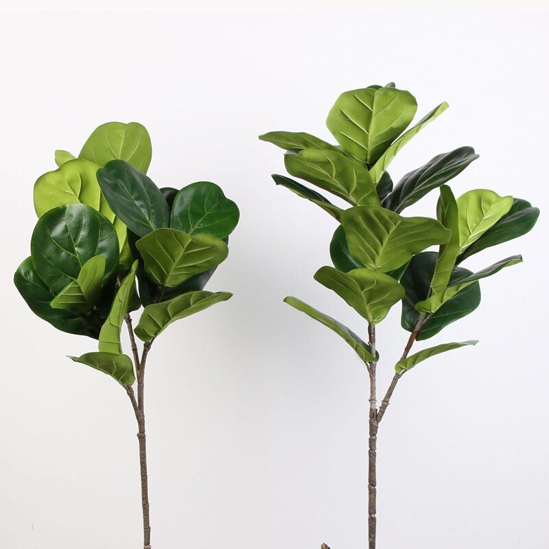 113cm Large Artificial Plants Branch Tropical Ficus Fake Banyan Tree Plastic Leaves Simulation Tree For Home Garden Decor 2