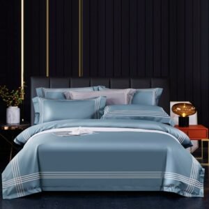 Luxury 800TC Egyptian Cotton Frame Embroidery Ultra Soft Comforter Cover set Premium Bedding Set for Home Hotel Bed Sheet set 1