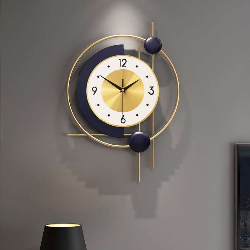 Nordic Industrial Bedroom Wall Clock Large Luxury Creative Golden Wall Clock Modern Metal Reloj De Pared 3d Large Wall Clock 3