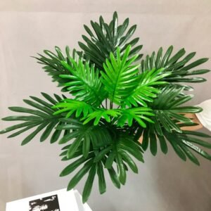 5/10pcs 55cm Tropical Palm Treee Artificial Plant Fake Monstera Silk Leaf 18 Head Coconut Tree Branch For Home Garden Desk Decor 1
