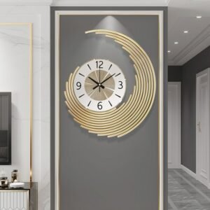 Nordic Luxury Gold Wall Clock Large Battery Industrial Creative Round Arabic Wall Clock Room Modern Reloj De Pared Home Decor 1