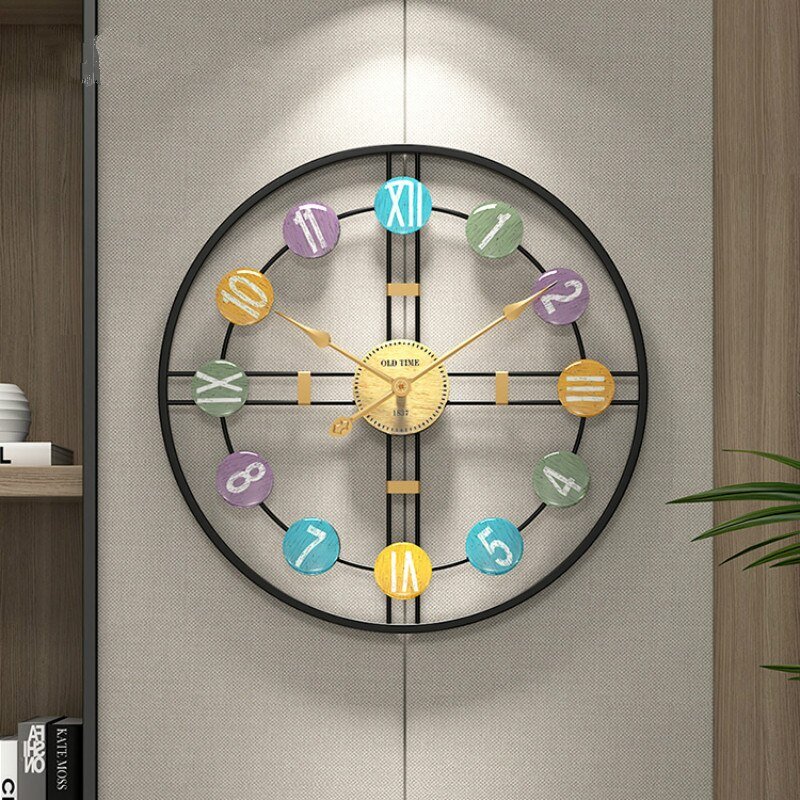 Minimalist Large Wall Clock Modern Design Silent Metal Living Room Creative Wall Clock Nordic Reloj Pared Home Decor Luxury 4