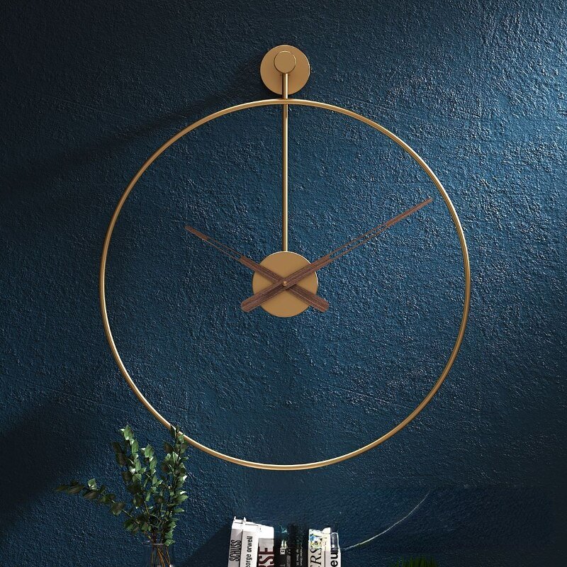 Luxury Kitchen Round Wall Clock Modern Design Nordic Metal Gold Wall Clock Large Reloj De Paredclocks Wall Home Decor LL50WC 2
