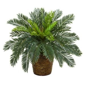 45cm Large Artificial Palm Tree Branch Tropical Fake Cycad Plants Plastic Coconut Tree Leafs For Home Garden Party Wedding Decor 1
