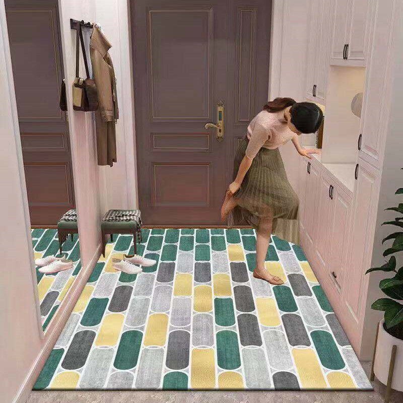 Modern Minimalist Living Room Carpet Geometric Printing Entrance Door Mat Nordic Style Kitchen Non-slip Mats Home Decorative Rug 5