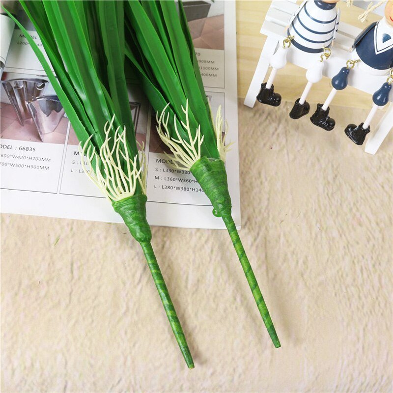 55cm Fake Magnolia Leafs Artificial Plants Plastic Grass Tropical Tree Foliage Real Touch Orchid Leaves For Home Decoration 4