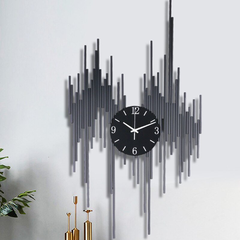 Digital Wall Clock Modern Design Luxury Big Size Metal Wall Clocks Modern Living Room Mechanism Art Duvar Saati Wall Decor 4