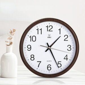Large Silent Wooden Wall Clock Modern Design Minimalist Round Wall Clock Living Room Reloj Pared Grande Wall Decor LL50WC 1