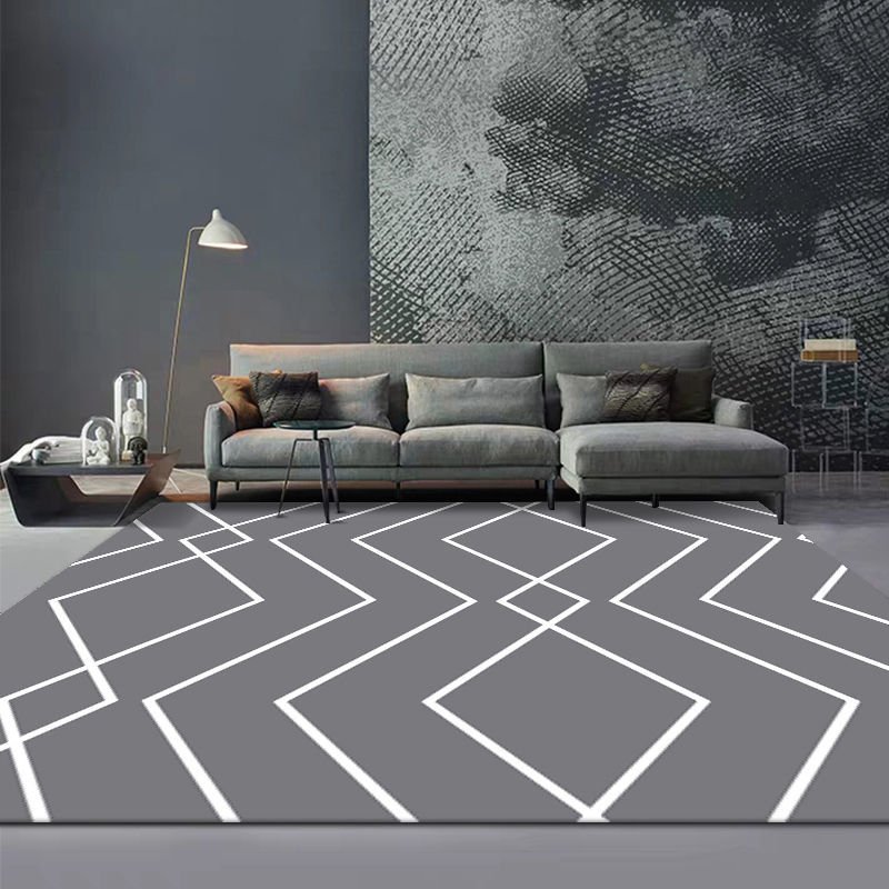 Geometric Printing Carpet Nordic Bedroom Large Area Carpets Modern Minimalist Living Room Coffee Table Mat Non-slip Kitchen Rug 1