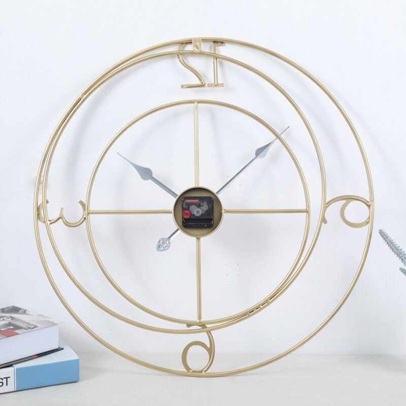 Nordic Minimalist Wall Clock Living Room Large Metal Gold Wall Clock Modern Design Round Reloj De Pared Wall Decor LL50WC 3